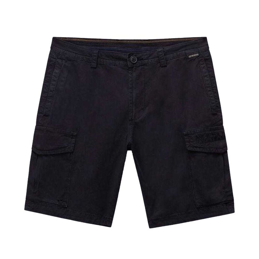 Napapijri Mens Deline Cotton Blend Cargo Shorts / Black